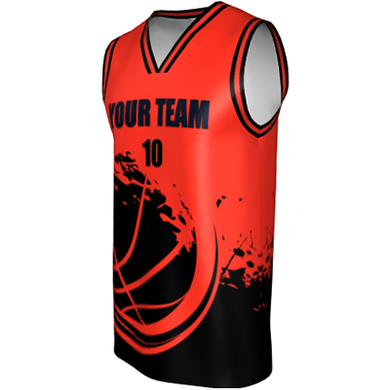 Deluxe NBL quality - Basketball Jersey 9101-3 Red/Black