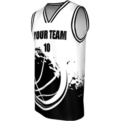 Deluxe NBL quality - Basketball Jersey 9101-4 White/Black