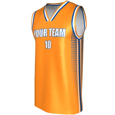 Deluxe NBL quality - Basketball Jersey 9102-1 Orange/White/Royal
