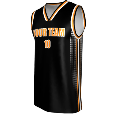 Deluxe NBL quality - Basketball Jersey 9102-4 Black/Orange/White