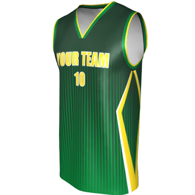 Deluxe NBL quality - Basketball Jersey 9103-3 Bottle/Emerald/White/Gold