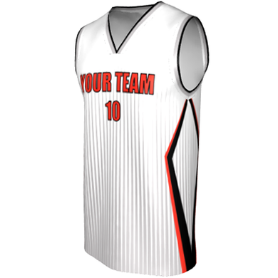 Deluxe NBL quality - Basketball Jersey 9103-4 White/Grey/Red/Black