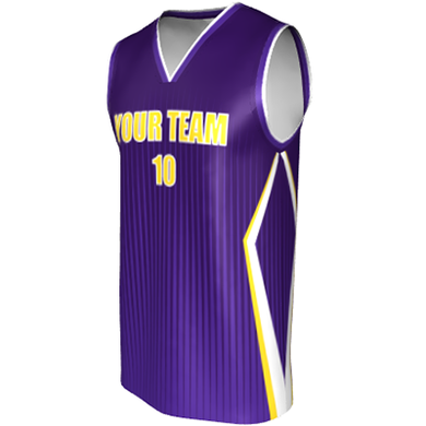 Deluxe NBL quality - Basketball Jersey 9103-5 Purple/light Purple/Gold/White