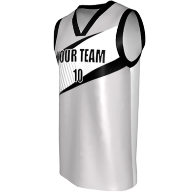 Deluxe NBL quality - Basketball Jersey 9104-1 Grey/Black/White
