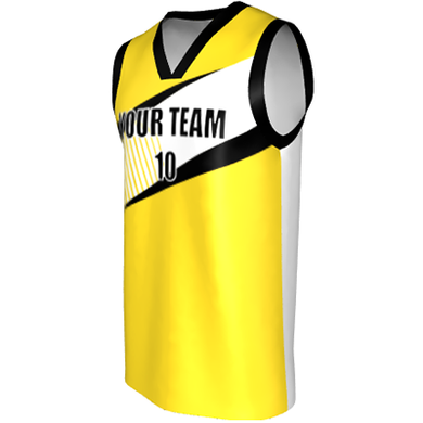 Deluxe NBL quality - Basketball Jersey 9104-3 Gold/Black/White