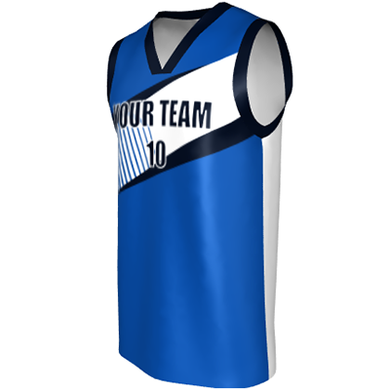 Deluxe NBL quality - Basketball Jersey 9104-4 Royal/Navy/White