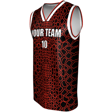 Deluxe NBL quality - Basketball Jersey 9105-1 Black/Red/White