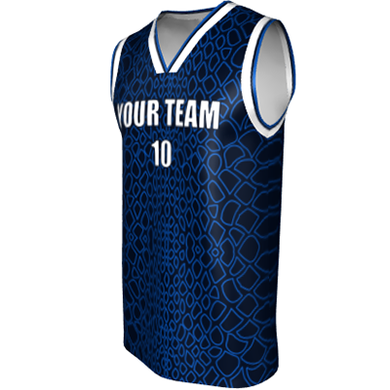 Deluxe NBL quality - Basketball Jersey 9105-2 Navy/White/Royal