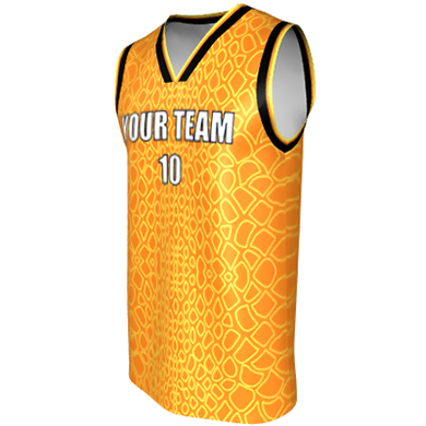 Deluxe NBL quality - Basketball Jersey 9105-3 Orange/Black/Yellow