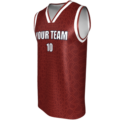 Deluxe NBL quality - Basketball Jersey 9105-4 Maroon/White/Light Maroon