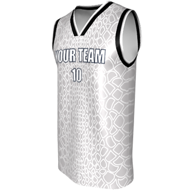 Deluxe NBL quality - Basketball Jersey 9105-5 Grey/Black/White