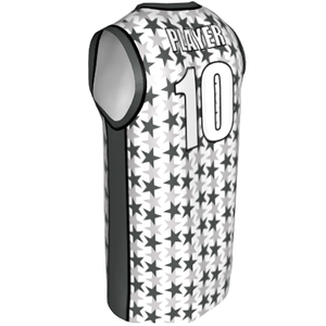 Deluxe NBL quality - Basketball Jersey 9106-5 White/Grey/Charcoal/Black