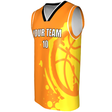 Deluxe NBL quality - Basketball Jersey 9107-2 Orange/Gold/Black/White