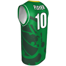 Deluxe NBL quality - Basketball Jersey 9107-5 Emerald/Bottle/Gold/White