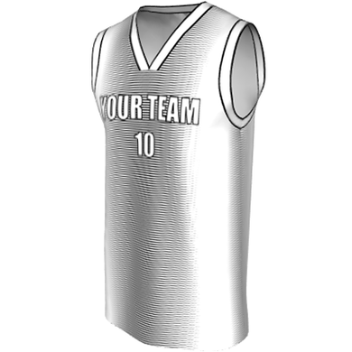 Deluxe NBL quality - Basketball Jersey 9108-2 White/Black