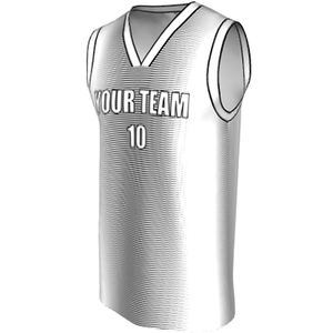 Deluxe NBL quality - Basketball Jersey 9108-2 White/Black