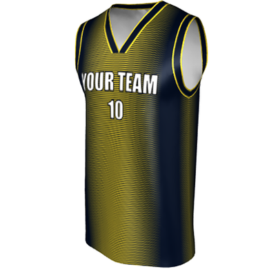 Deluxe NBL quality - Basketball Jersey 9108-3 Navy/Gold