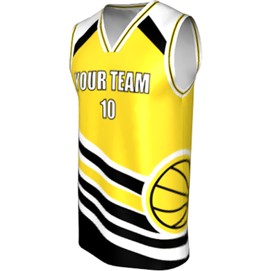 Deluxe NBL quality - Basketball Jersey 9109-1 Gold/Black/White