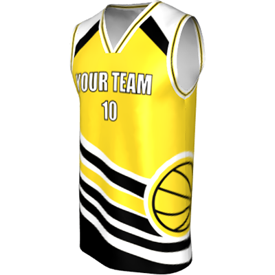 Deluxe NBL quality - Basketball Jersey 9109-1 Gold/Black/White