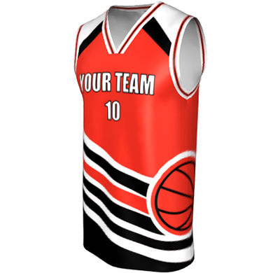 Deluxe NBL quality - Basketball Jersey 9109-2 Red/Black/White