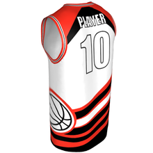 Deluxe NBL quality - Basketball Jersey 9109-4 White/Black/Red