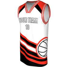 Deluxe NBL quality - Basketball Jersey 9109-4 White/Black/Red