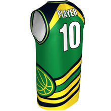 Deluxe NBL quality - Basketball Jersey 9109-5 Emerald/Gold/Navy
