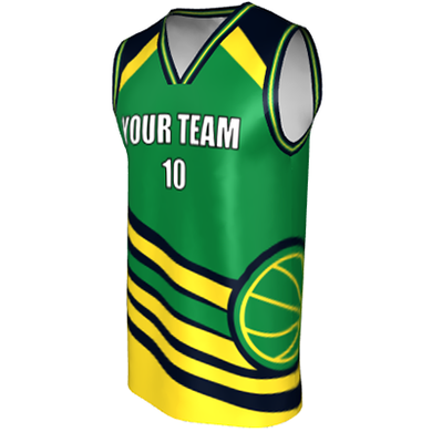 Deluxe NBL quality - Basketball Jersey 9109-5 Emerald/Gold/Navy