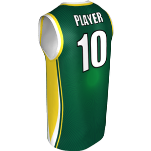 Deluxe NBL quality - Basketball Jersey 9110-3 Jade/Gold/Emerald/White