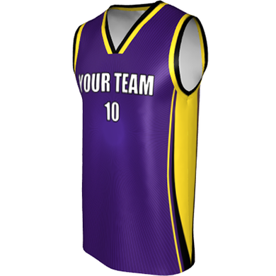 Deluxe NBL quality - Basketball Jersey 9110-5 Purple/Gold/Black