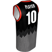 Deluxe NBL quality - Basketball Jersey 9111-1 Black/Red/Charcoal/Grey