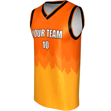 Deluxe NBL quality - Basketball Jersey 9111-2 Mandarin/Black/Orange/Gold