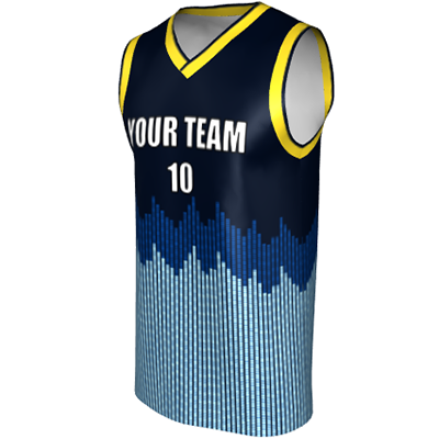 Deluxe NBL quality - Basketball Jersey 9111-3 Navy/Gold/Royal/Sky