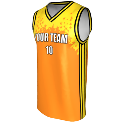 Deluxe NBL quality - Basketball Jersey 9112-1 Gold/Orange/Black