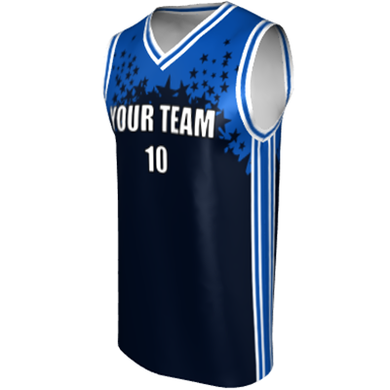 Deluxe NBL quality - Basketball Jersey 9112-3 Royal/Navy/White