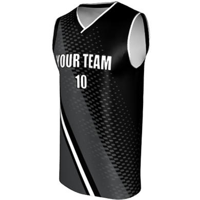 Deluxe NBL quality - Basketball Jersey 9114-2 Black/Charcoal/White