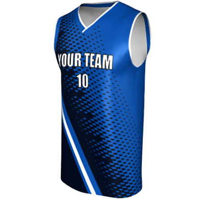 Deluxe NBL quality - Basketball Jersey 9114-5 Royal/Navy/White