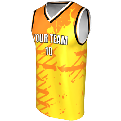 Deluxe NBL quality - Basketball Jersey 9116-2 Orange/Gold/White/Black