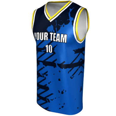 Deluxe NBL quality - Basketball Jersey 9116-3 Navy/Royal/Gold/White