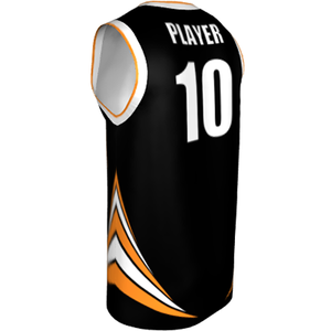 Deluxe NBL quality - Basketball Jersey 9117-1 Black/Orange/White/Red