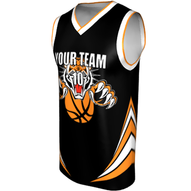 Deluxe NBL quality - Basketball Jersey 9117-1 Black/Orange/White/Red