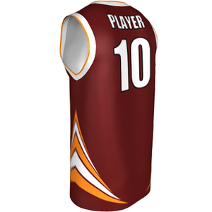 Deluxe NBL quality - Basketball Jersey 9117-2 Maroon/Orange/White/Red