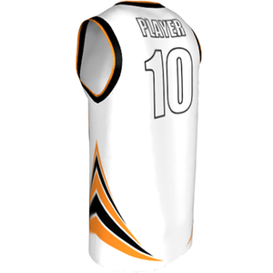 Deluxe NBL quality - Basketball Jersey 9117-3 White/Orange/Black/Red