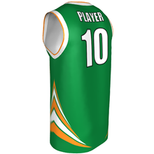 Deluxe NBL quality - Basketball Jersey 9117-5 Emerald/Orange/White/Red