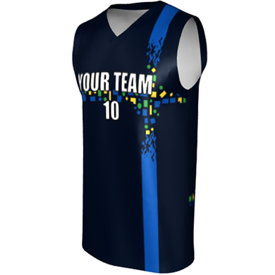 Deluxe NBL quality - Basketball Jersey 9118-1 Navy/Royal/Gold/Grey