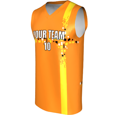 Deluxe NBL quality - Basketball Jersey 9118-2 Orange/Gold/Black/White