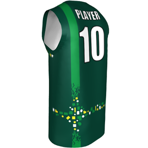 Deluxe NBL quality - Basketball Jersey 9118-3 Jade/Emerald/Gold/White