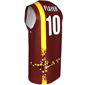 Deluxe NBL quality - Basketball Jersey 9118-4 Maroon/Gold/Black/White