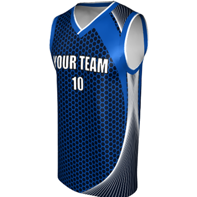 Deluxe NBL quality - Basketball Jersey 9119-3 Navy/White/Royal