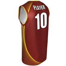 Deluxe NBL quality - Basketball Jersey 9119-4 Maroon/Gold/Light Maroon